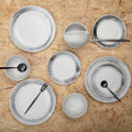 Orsina Middag 12-Piece Ceramic Dinnerware Set – Black and White