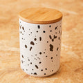 Orsina Speckled Large Ceramic Kitchen Storage Canister with Bamboo Lid