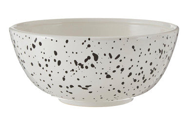 Orsina Speckled Salad Bowl – Modern Black and White Dolomite Serving Bowl
