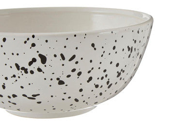 Orsina Speckled Salad Bowl – Modern Black and White Dolomite Serving Bowl