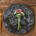 Orsina Black Marble Effect Dinner Plate – Modern Artisan Tableware