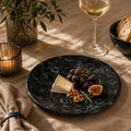 Orsina Hygge Small Marble Effect Side Plate – Charcoal Nordic Tableware