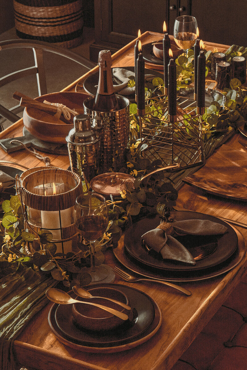 Orsina Hygge Black Stoneware Dinner Plate – Minimalist Tableware