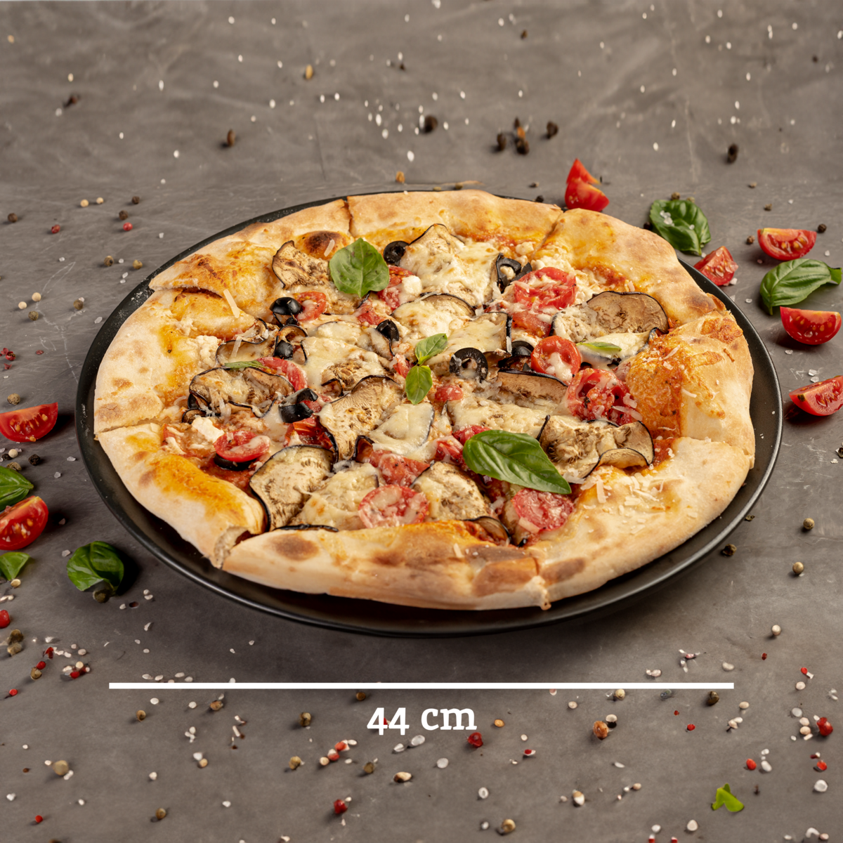 Orsina Hygge Black Stoneware Pizza Plate – Artisan Serving Platter