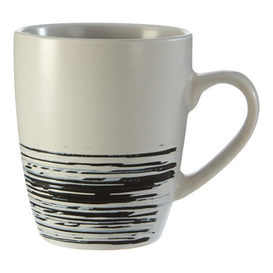 Orsina Middag Stoneware Mugs – Set of 4 White and Bark Effect