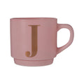 Orsina Signet Pink Monogram Mug – Personalised Ceramic Initial J