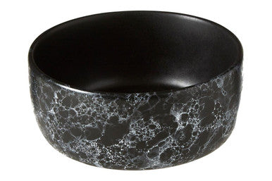 Orsina Hygge Black Faux Marble Bowl – Modern Serving and Decor Dish