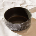 Orsina Hygge Black Faux Marble Bowl – Modern Serving and Decor Dish