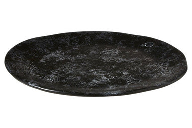 Orsina Black Marble Effect Pizza Plate – Modern Ceramic Serving Platter