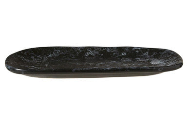 Orsina Hygge Small Black Marble Effect Serving Platter – 12 Inch