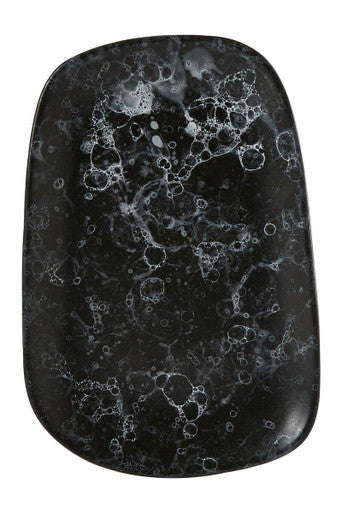 Orsina Hygge Small Black Marble Effect Serving Platter – 12 Inch