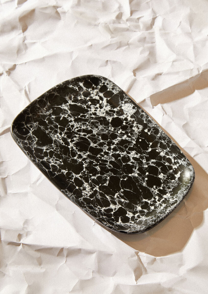 Orsina Large Black Marble Effect Serving Platter – Modern Grazing Board