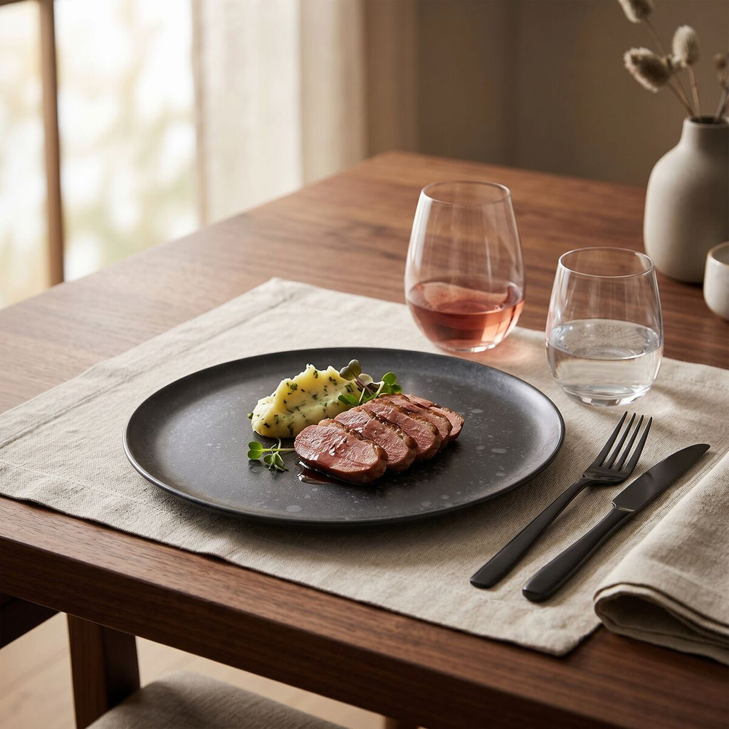 Orsina Hygge Grey Speckled Dinner Plate | Modern Scandinavian Stoneware