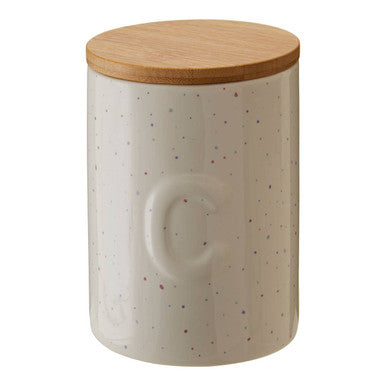 Orsina Fenwick Coffee Canister – Airtight Ceramic Jar with Bamboo Lid