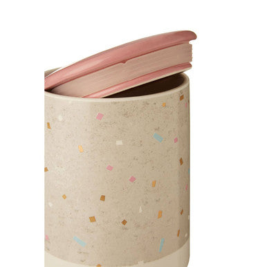 Orsina Lozica Large Earthenware Storage Canister – Grey & White
