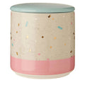 Orsina Lozica Medium Earthenware Storage Canister – Grey and Pink