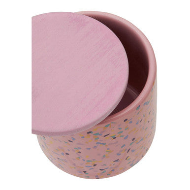 Orsina Yuki Medium Pink Terrazzo Storage Canister | Kitchen Pantry Jar