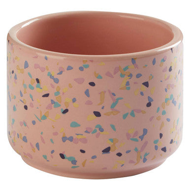 Orsina Yuki Small Pink Terrazzo Storage Canister with Airtight Lid
