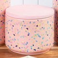 Orsina Yuki Small Pink Terrazzo Storage Canister with Airtight Lid