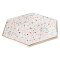 Orsina Yuki Terrazzo Side Plate – Hexagonal Geometric Ceramic Dish