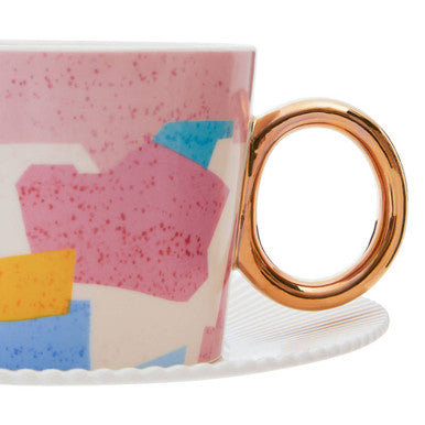 Orsina Miami Terrazzo Espresso Cups and Saucers Set – 2 Piece Set