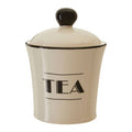 Orsina Broadway Tea Canister – Cream and Black Ceramic Storage Jar