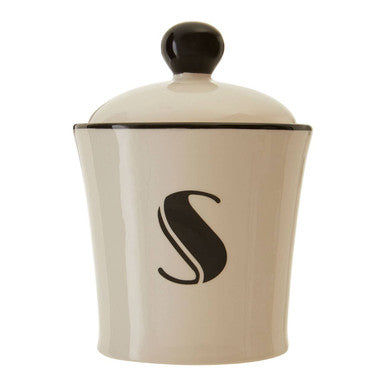 Orsina Broadway Sugar Canister – Cream and Black Kitchen Storage Jar