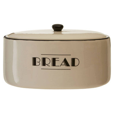 Orsina Broadway Bread Bin – Black and Cream Kitchen Storage Box