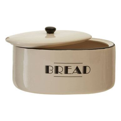Orsina Broadway Bread Bin – Black and Cream Kitchen Storage Box