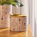 Orsina Fenwick Cotton Ball Holder – White Ceramic Vanity Storage Jar