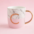 Orsina Monogram Mug – Pink Marble Effect Initial C Coffee Cup