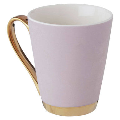 Orsina Frosted Deco Lilac Monogram Mug – Initial H Ceramic Cup