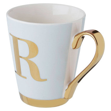 Orsina Mimo Monogram Mug – Green Frosted Deco Initial R Coffee Cup
