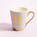 Orsina Mimo Monogram Mug – Green Frosted Deco Initial R Coffee Cup