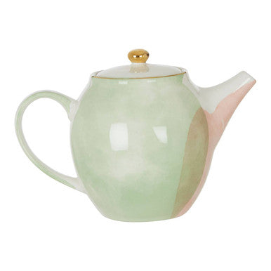 Orsina Colour of Paradise Ceramic Teapot – Hand-Painted Pastel Decor