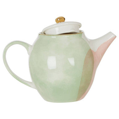 Orsina Colour of Paradise Ceramic Teapot – Hand-Painted Pastel Decor