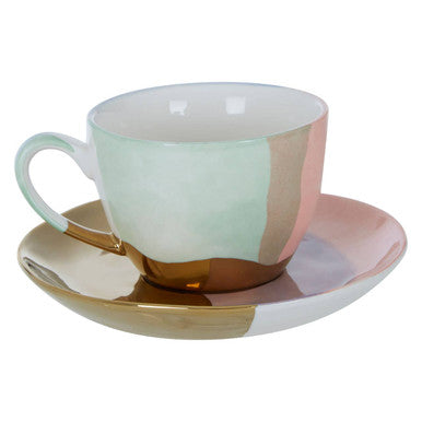 Orsina Colour Of Paradise Ceramic Cup and Saucer Set – Wabi-Sabi Style