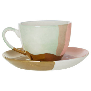 Orsina Colour Of Paradise Ceramic Cup and Saucer Set – Wabi-Sabi Style