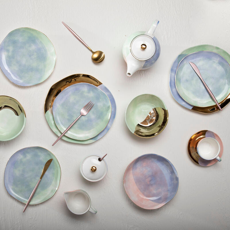 Orsina Colour Of Paradise Ceramic Cup and Saucer Set – Wabi-Sabi Style
