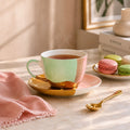 Orsina Colour Of Paradise Ceramic Cup and Saucer Set – Wabi-Sabi Style