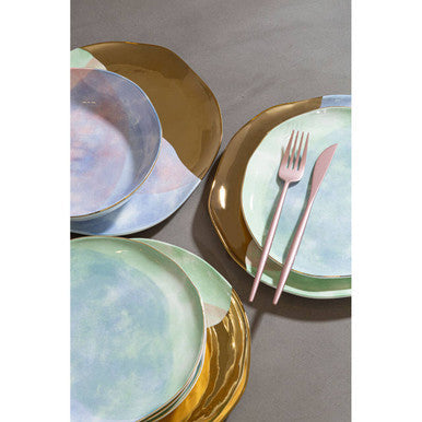 Orsina Colour Of Paradise Dinner Plate – Hand-Painted Ceramic with Gold
