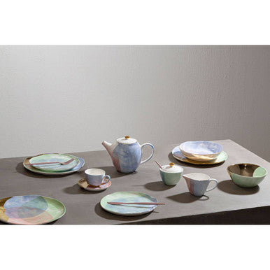 Orsina Colour Of Paradise Dinner Plate – Hand-Painted Ceramic with Gold