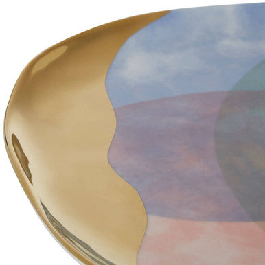 Orsina Colour Of Paradise Dinner Plate – Hand-Painted Ceramic with Gold