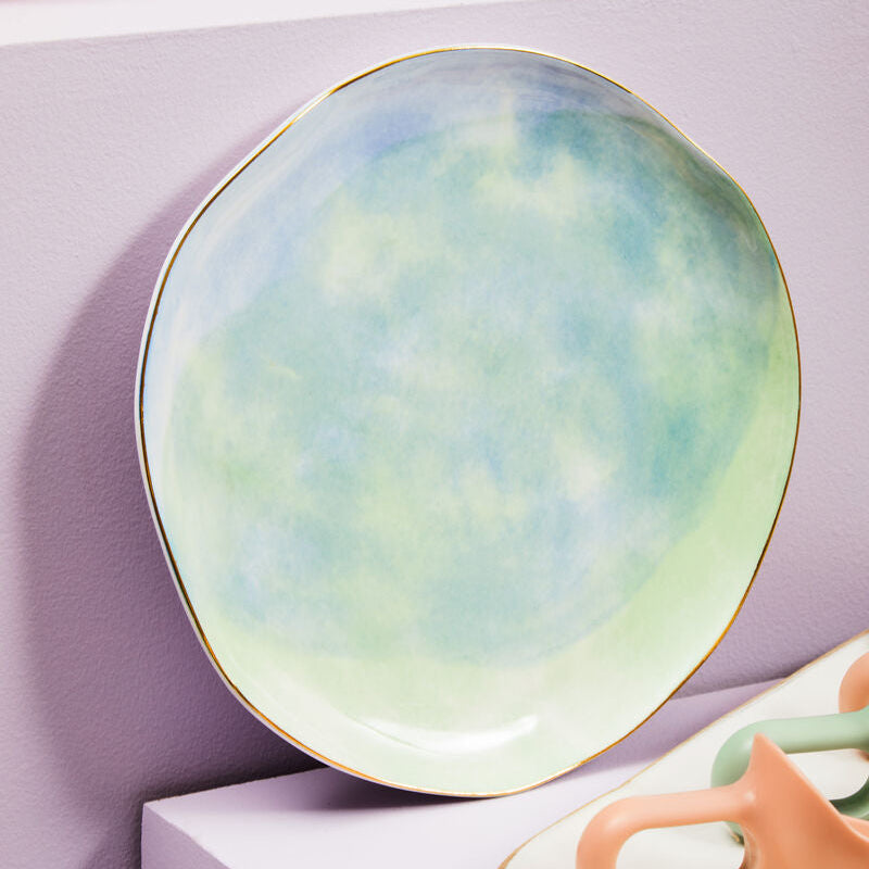 Orsina Colour Of Paradise Side Plate – Hand-Painted Gold Rim Ceramic