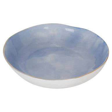 Orsina Colour Of Paradise Pasta Bowl – Pastel Blue Ceramic with Gold Rim
