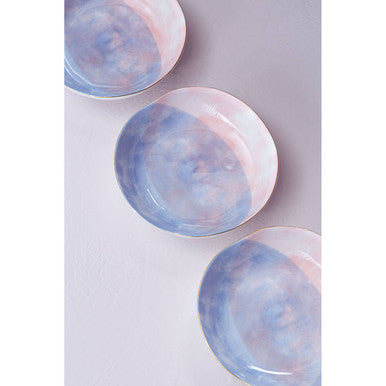 Orsina Colour Of Paradise Pasta Bowl – Pastel Blue Ceramic with Gold Rim