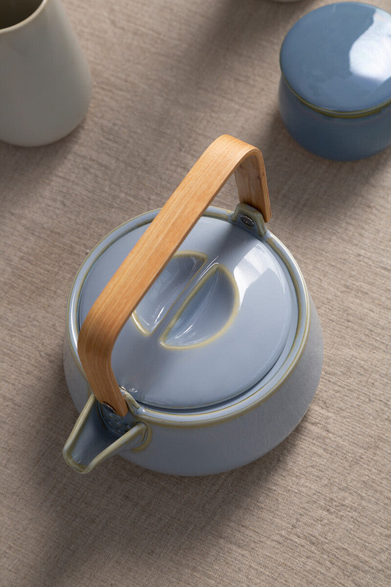 Orsina Juna Blue Teapot – Minimalist Ceramic Tea Pot with Handle