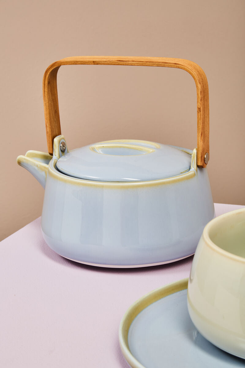 Orsina Juna Blue Teapot – Minimalist Ceramic Tea Pot with Handle