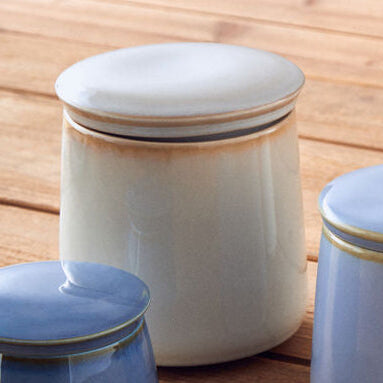 Orsina Blue Ceramic Canister – Modern Kitchen Storage Jar with Lid