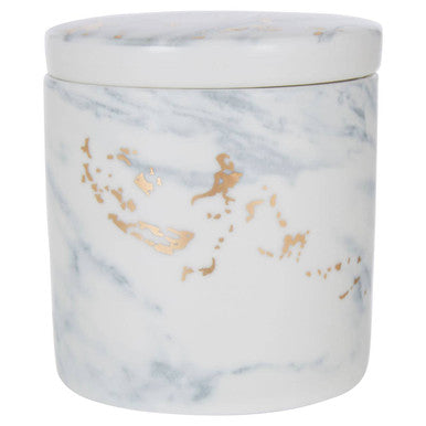 Orsina Marble Luxe Sugar Pot and Creamer Set with Gold Accents